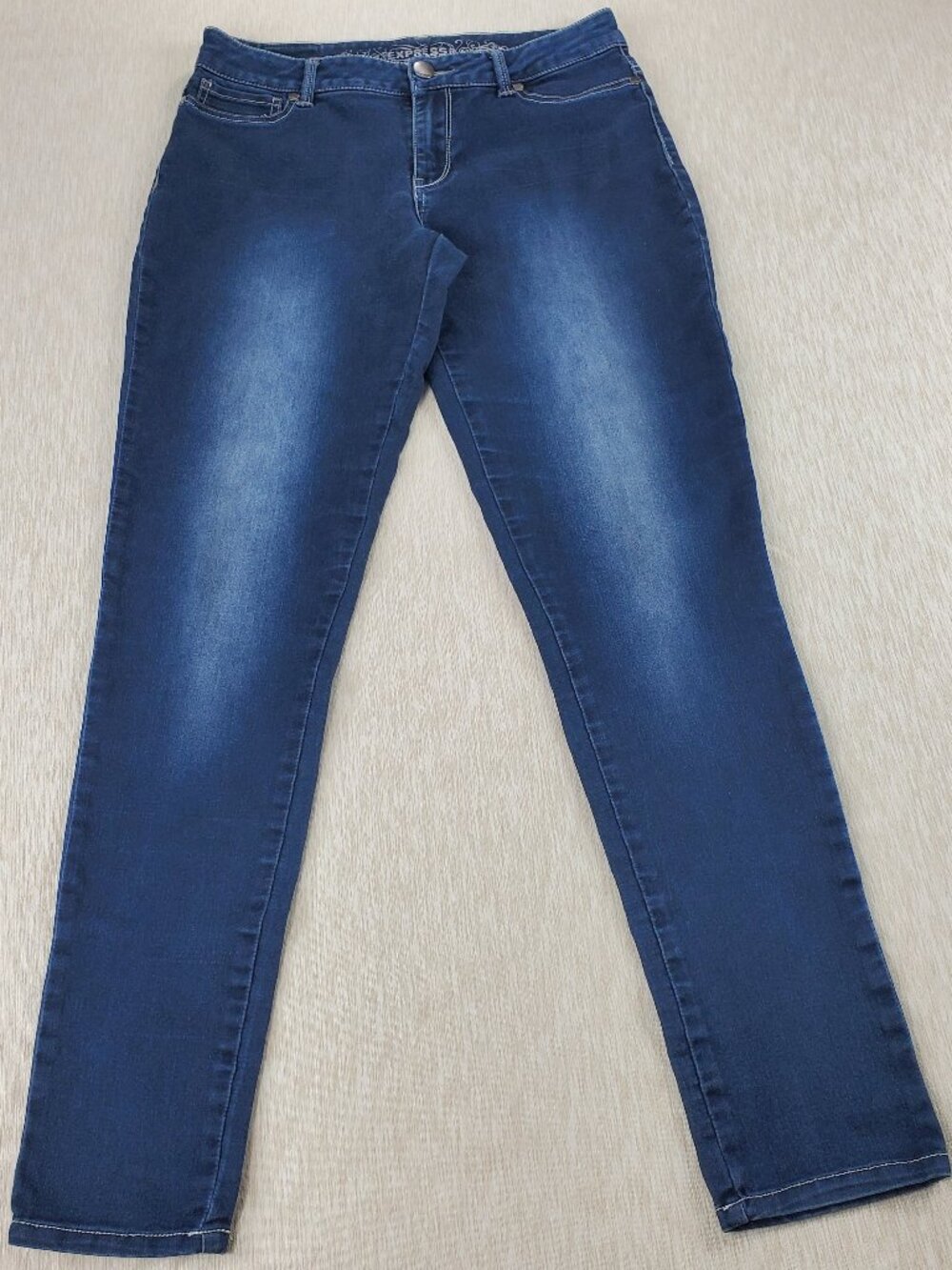 Express Jeans Women's Size 10 Blue Denim Slim Stretch Leggings Comfort Pants